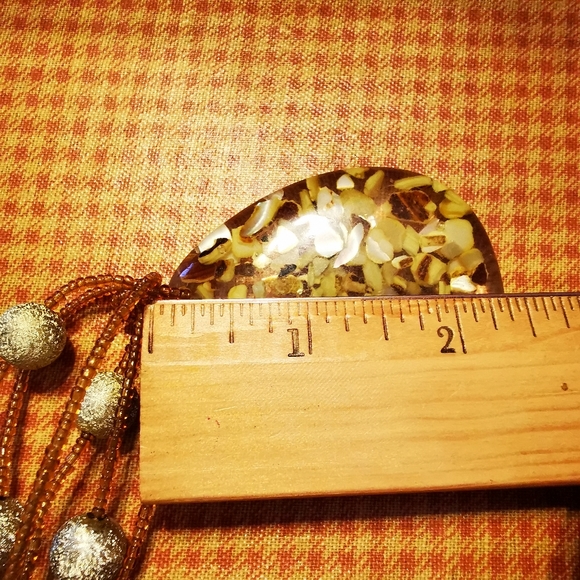 Vintage Abalone in Lucite Necklace Pendant - Picture 12 of 16